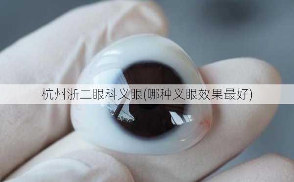 杭州浙二眼科义眼(哪种义眼效果最好)