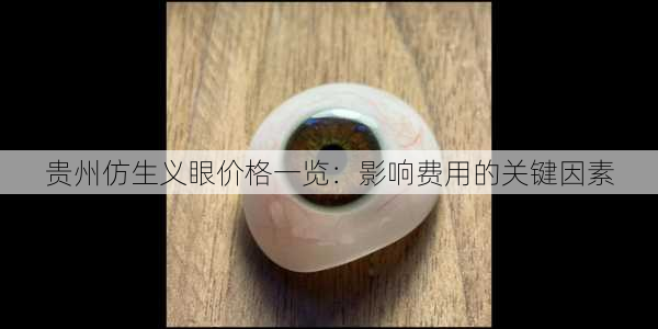 贵州仿生义眼价格一览：影响费用的关键因素